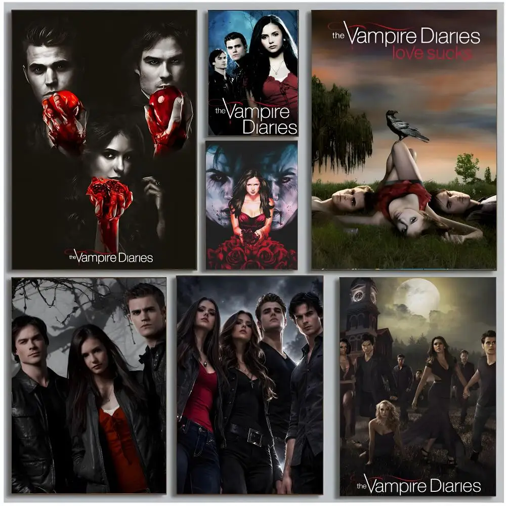 Tv Fantasy T-The Vampire Diaries Poster Modern Wall Art Bedroom Living Room Print Unframed