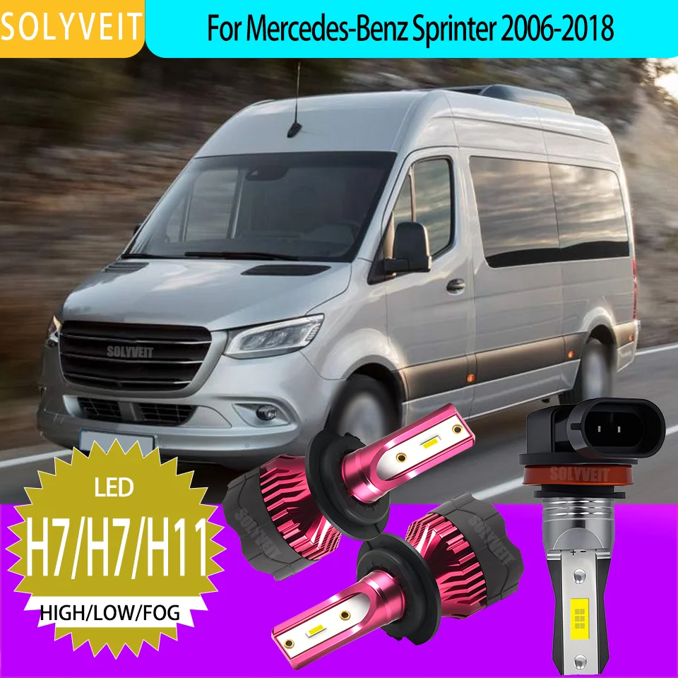 

LED H7/477/499 Car Headlight Hi/Lo Beam h11 Foglight Bulb For Mercedes-Benz Sprinter 2006 2007 2008 2009 2010 2011 2012-2018