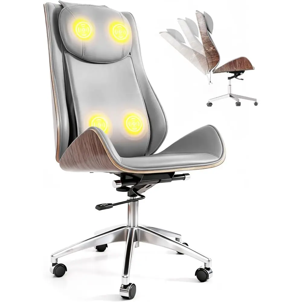 

ern Executive Chair Luxury Oice Chair with Sturdy Base 6-Point Massage Ergonomic Oice Chair 135° Back Support Comy Desk Big and
