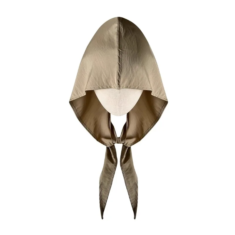 Solid Color Hooded Scarf Fake Collar Shawl, Multi-purpose Sun Protection Headwear Elegant Matching Accessory
