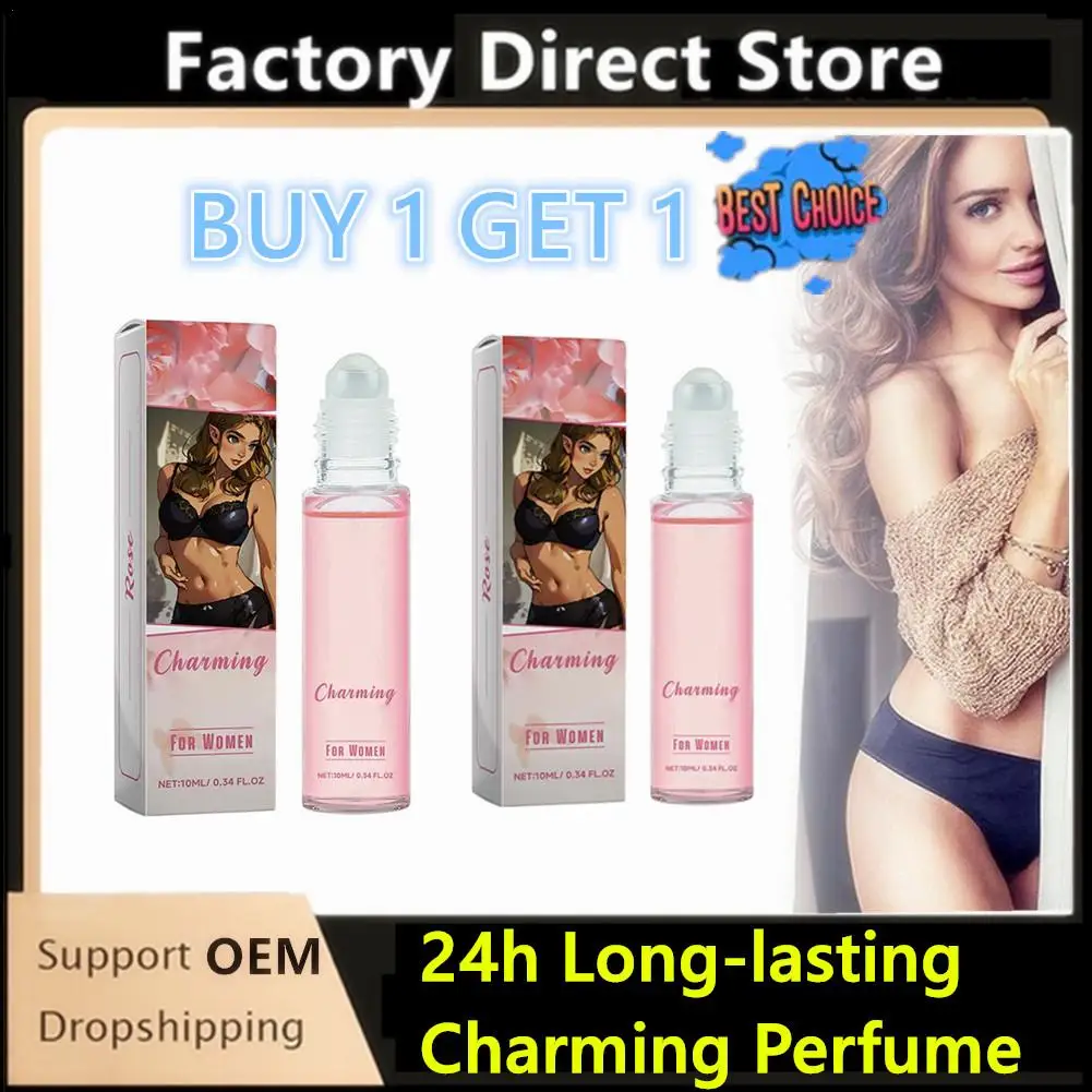 2X10ml ฟีโรโมน Roller น้ําหอม Sex ยาวนานกระตุ้น Flirting Glamour Dating กลิ่นหอม Attraction เร้าอารมณ์น้ําหอม