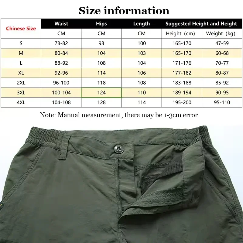 2025 Outdoor Waterproof Tactical Cargo Pants Men Breathable Summer Casual Army Military Long Trousers Male Quick Dry Cargo Pants