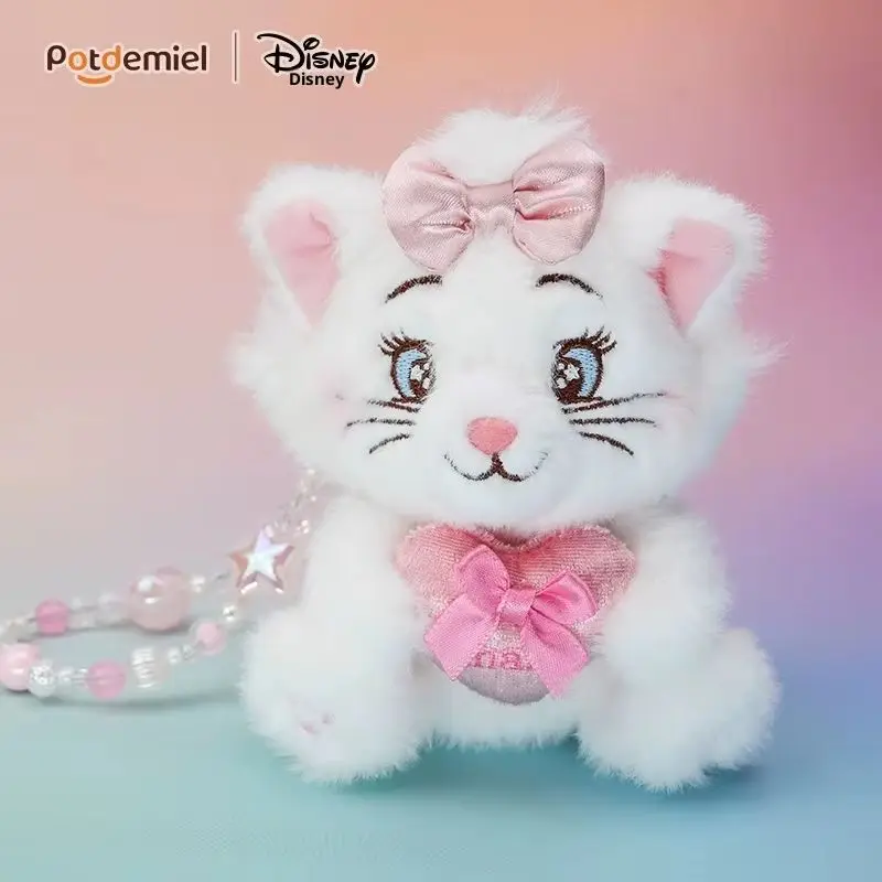 

Potdemiel Disney Hot Mary Cat Pendant Chain Plush Doll Toy Gift For Girl Birthday Soft Stuffed Animal Collectible Bag Decoration