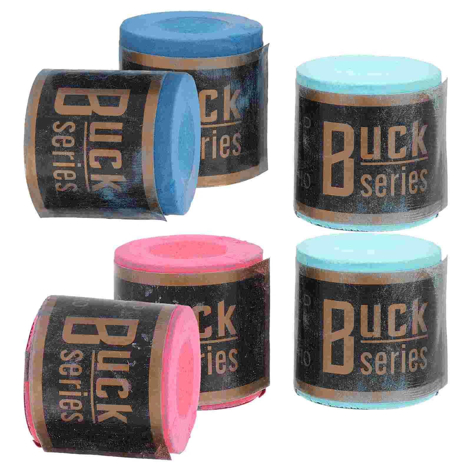 

6 Pcs Powdered Pool Cue Fine Chalks Table Accessories Multi-use Portable Chocolate Billiard Bulk