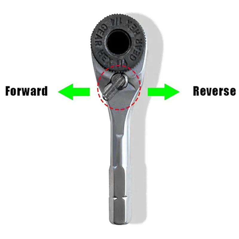 

Premium-2 Pcs 1/4 Inch Ratchet Wrench 6.35Mm Hex Torque Wrenches EDC-Tool Wrench Quick Socket Wrench