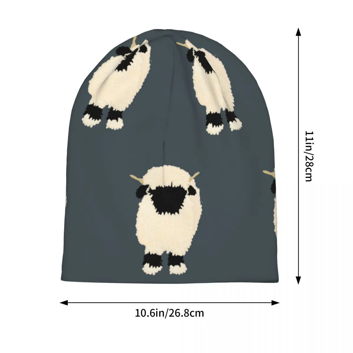 Black Nose Valais Sheep Skullies Beanies Hats Warm Autumn Winter Outdoor Cap Knitted Bonnet Caps for Men Women Adult