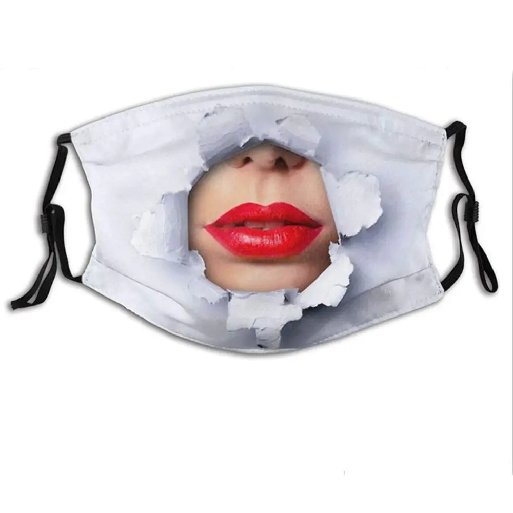 

Facial Expression 3D Three-dimensional Mask Personality Breathable Funny Printed Mask Cotton Printed Party Cosplay Mask Warmer