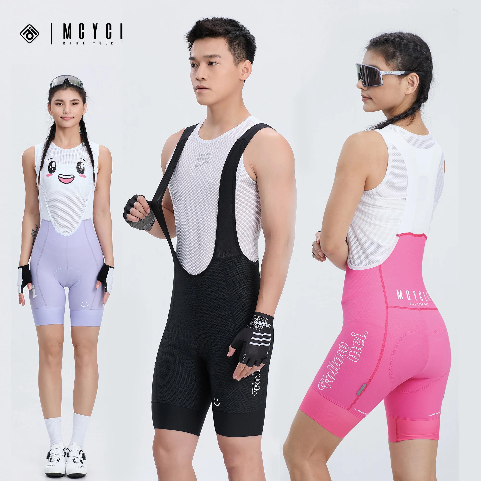 Mcycle New Style Sport Outdoor Cycling Bib Shorts For Unisex Padded Riding Bib Tights Bicycle Quick-dry Breathable Bike Bib Shor