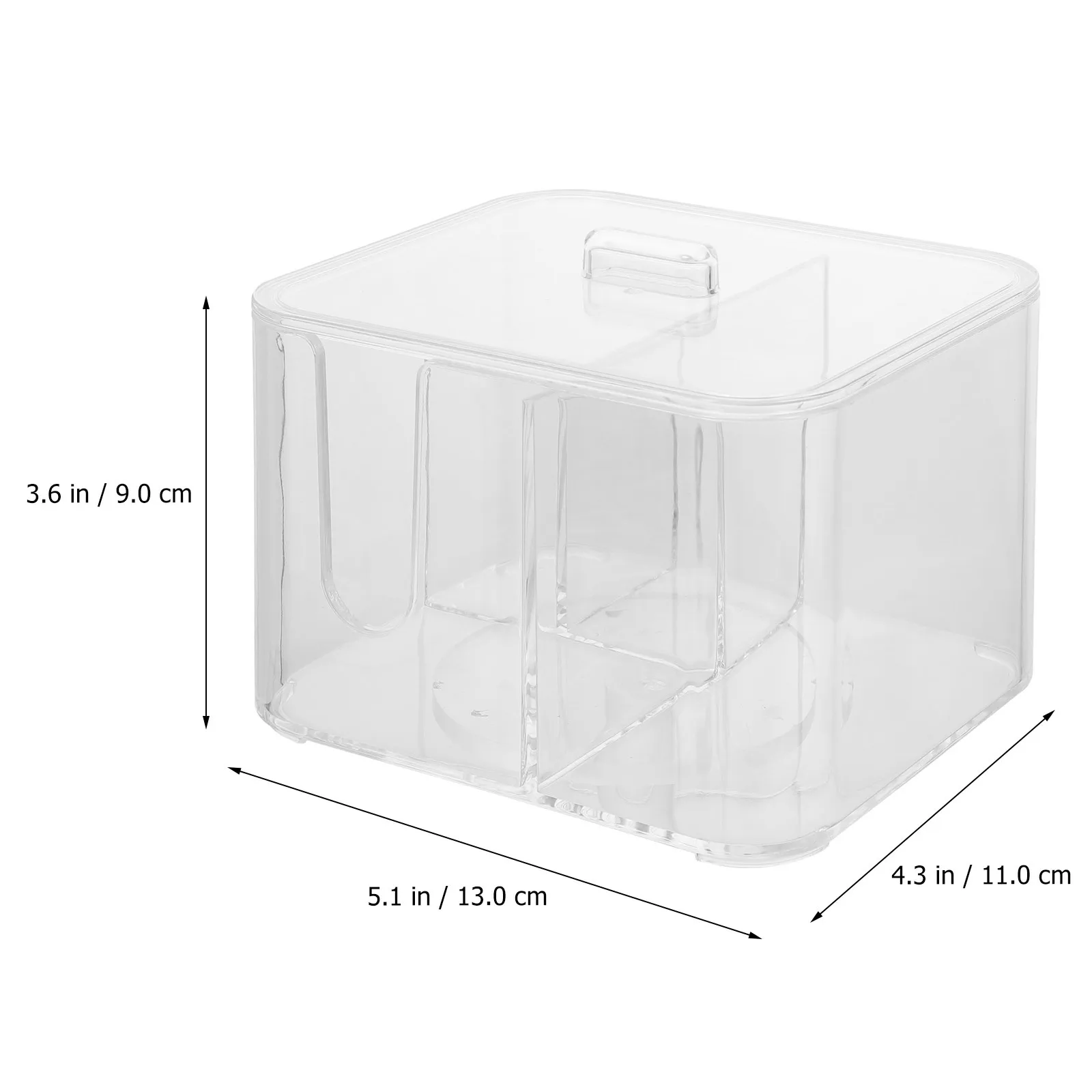 

1Pcs Makeup Cotton Swab Box Compact Size Tidy Organizer Multipurpose Storage Container Practical Holder for Small Items