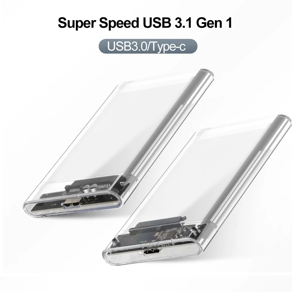 

Type-C 3.1 With Data Cable Drive Protection Box Hard Drive Box Hard Disk Drive Case 2.5 Inch HDD Case Hard Disk Storage Box