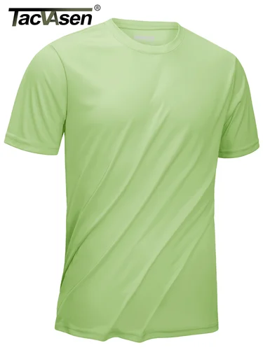 Imagen 2 del producto TACVASEN-camisetas UPF 50 + para hombre, camisetas informales de protección solar para gimnasio, deportes atléticos, correr, nadar, Verano