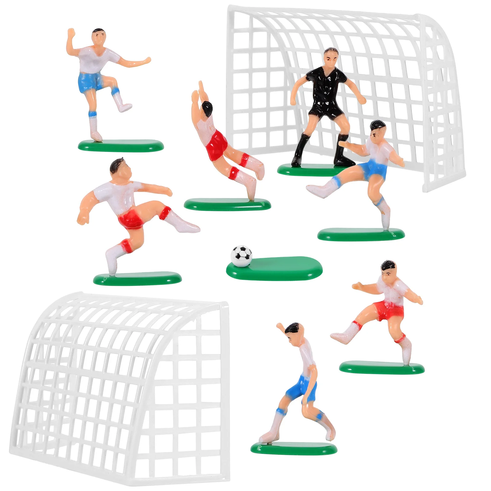 

1Set Soccer Player Cake Decorations Premium Quality Non-Fade Cake Props Stylish Team Themed Baking Toppers for Happy Events