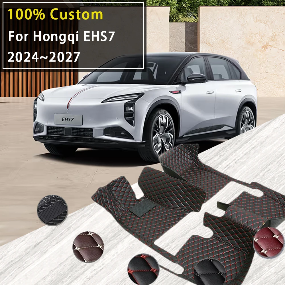

Car Floor Mats For Hongqi EHS7 Tiangong 08 2024 2025 2026 2027 Leather Mats Rugs Carpet Full Set Auto Interior Part Accessories