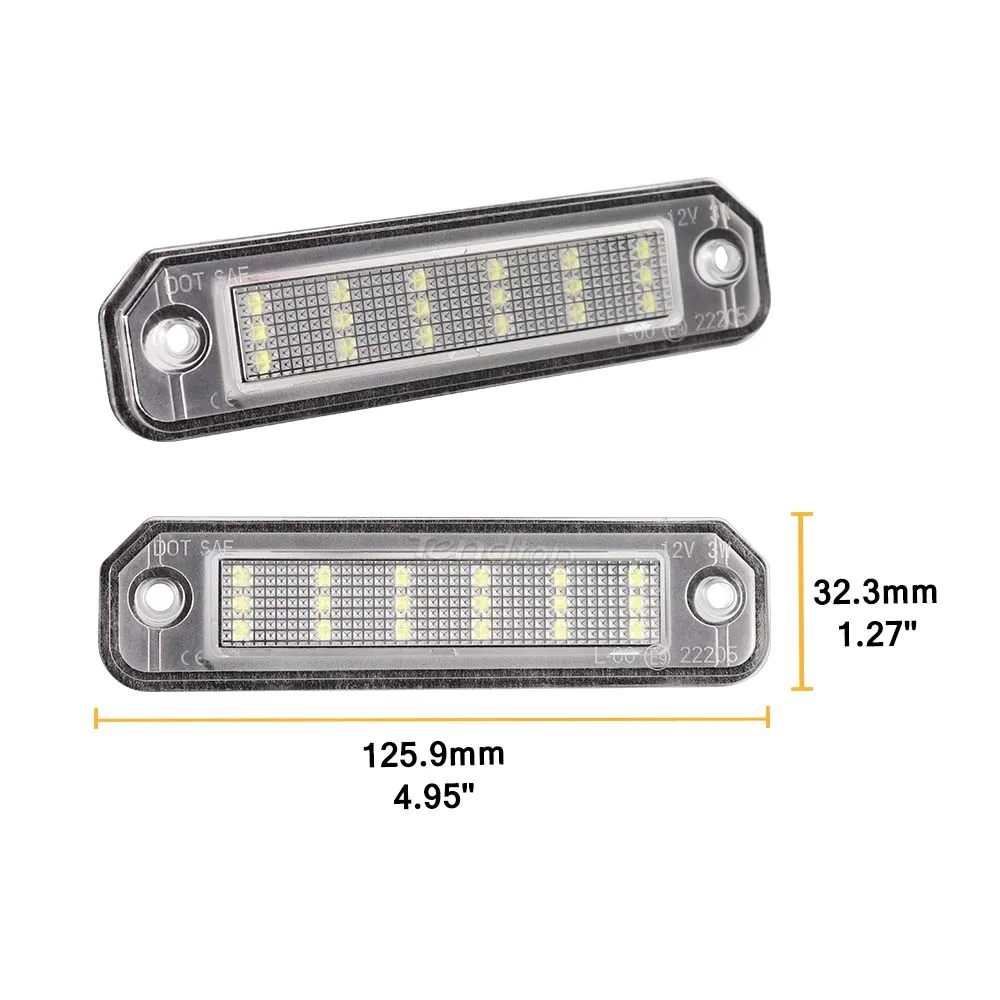 2 Pcs LED Car License Plate Light Highlight Lamp Auto Accessories  For Honda  Civic Coupe EJ EK EM EK9 EK4 Hatchback