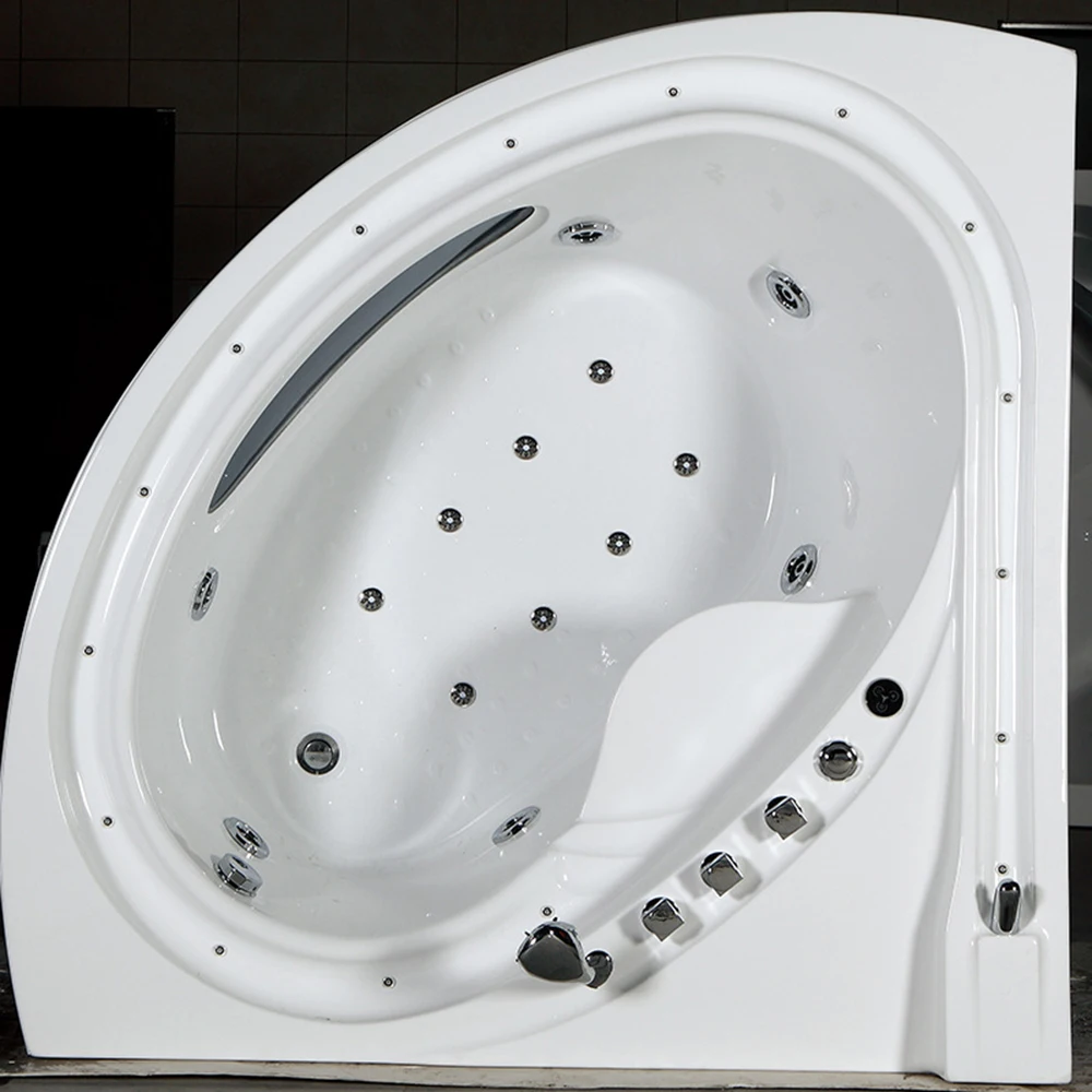 

Wall Corner Whirlpool Bathtub Acrylic Hydrogenmassage Surfing Chromotherapy Double People SPA LG1681A