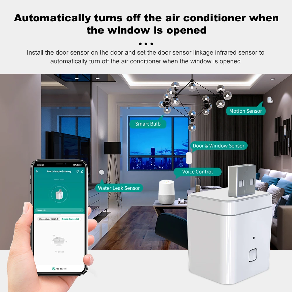 Tuya Smart USB Multi Gateway Bluetooth Zigbee Wireless Hub Bridge elettrodomestici intelligenti supporto per telecomando Alexa Google Home