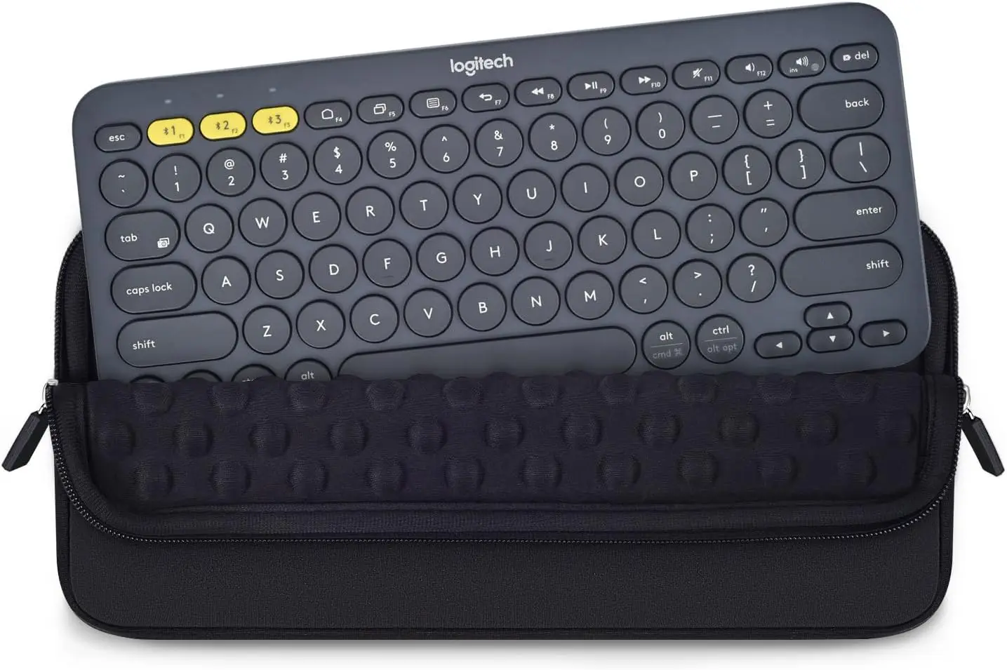 

Sleeve Case for K380 & Pebble Keys 2 Keyboard, Shockproof Travel Neoprene Bag, Black