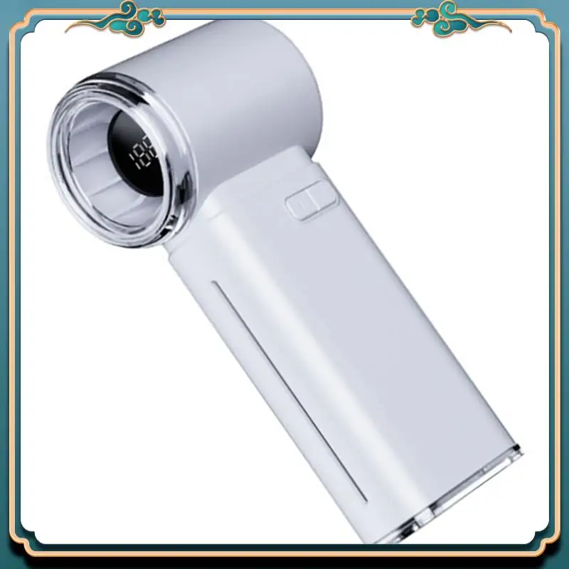 (جديد) - مروحة محمولة ذات شاشة ذكية مع رذاذ تبريد الثلج، 199 خيارًا للسرعة، شحن USB صغير للاستخدام أثناء التنقل