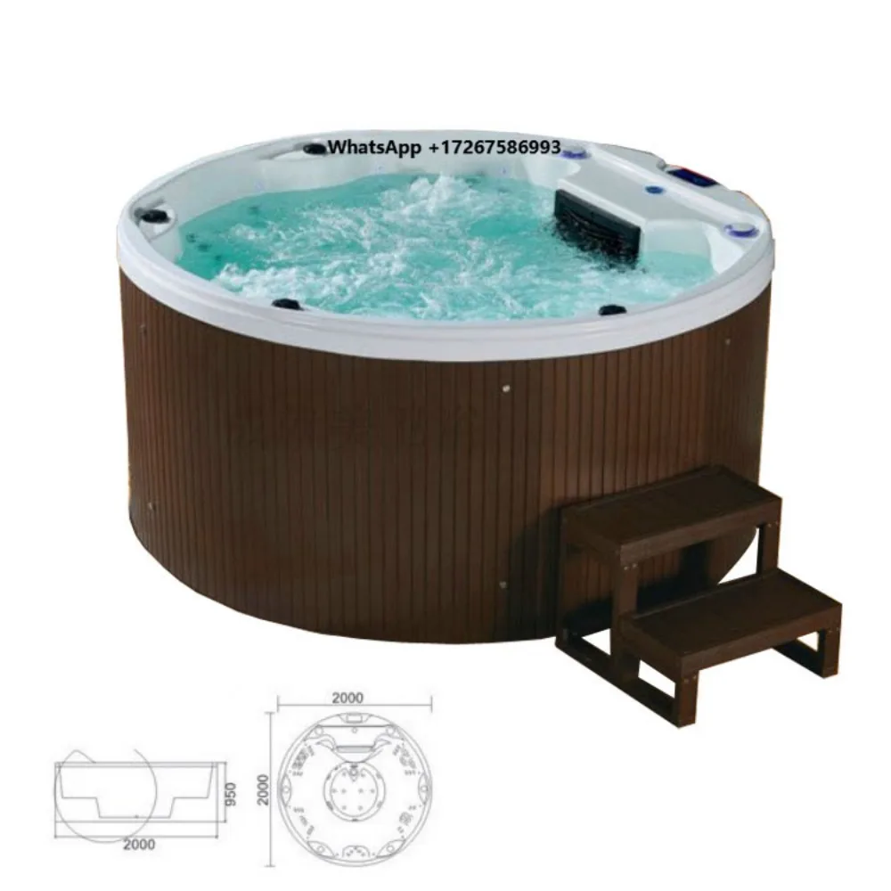 4 People White Color Acrylic Outdoor Luxury Swimming Spa Pool Massage Hot Tub