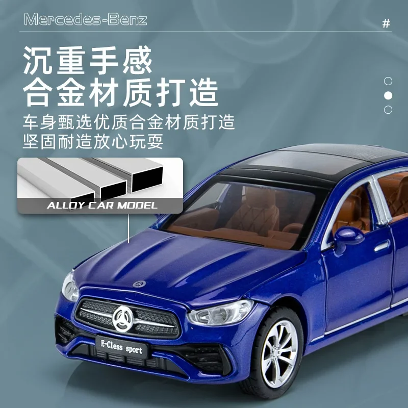 New1:32 Mercedes-Benz E300L High Simulation Diecast Metal Alloy Model car Sound Light Pull Back Collection Kids Toy Gifts