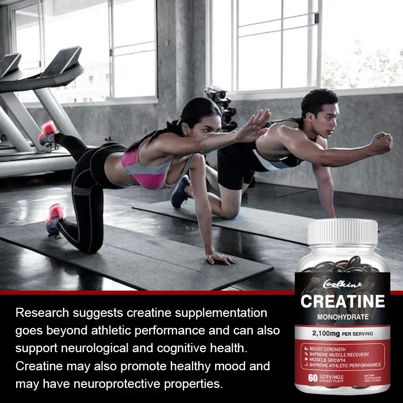 

Creatine Monohydrate Supplement - Promotes Muscle Growth and Recovery, Boosts Energy, and Improves Athletic Performance Vegan