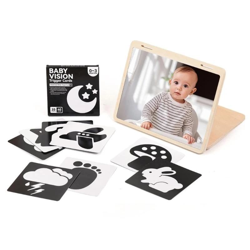 유아 시각 학습 유리 오켄 유연한 인지 장난감은 초기 인지 발달을 위한 카드 보관함으로 제작되었습니다 A2UB