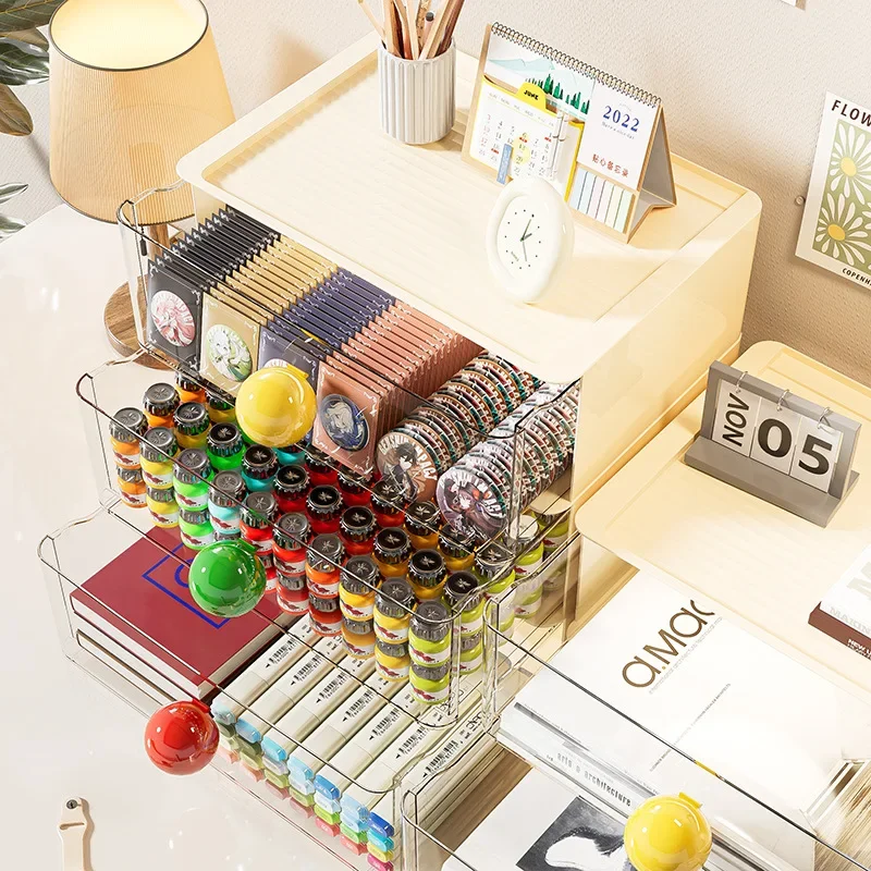 

Home Storage Organization Garden Nordic Style Thick Drawer Desktop Large Capacity Stacking Student Stationery Office