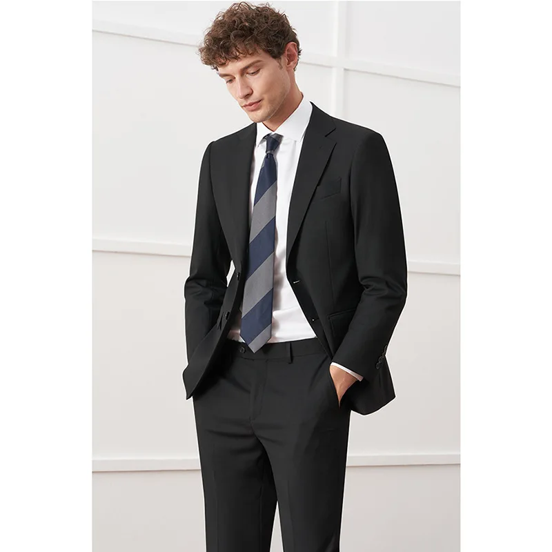 Suits For Mens Business Blazer Wedding Groom Tuxedo 2 Piece Set Daily Jacket Pants Chinese Tunic Suit Terno Masculino