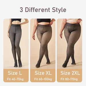 Thick Thermal Socks Women Winter Hot Sexy Translucent Halfads Leggings Female High Waist Elastic Slim Balf 12 Main Half -Thick Sales - №3