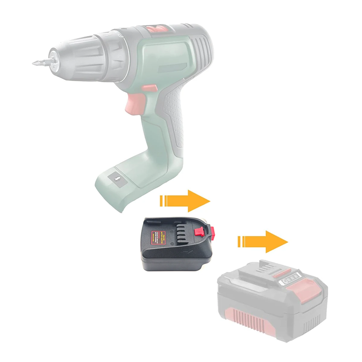 อะแดปเตอร์แปลงแบตเตอรี่ลิเธียม Einhell 18V ใช้ได้กับเครื่องมือไฟฟ้าแบตเตอรี่ลิเธียม Bosch PBA 18V