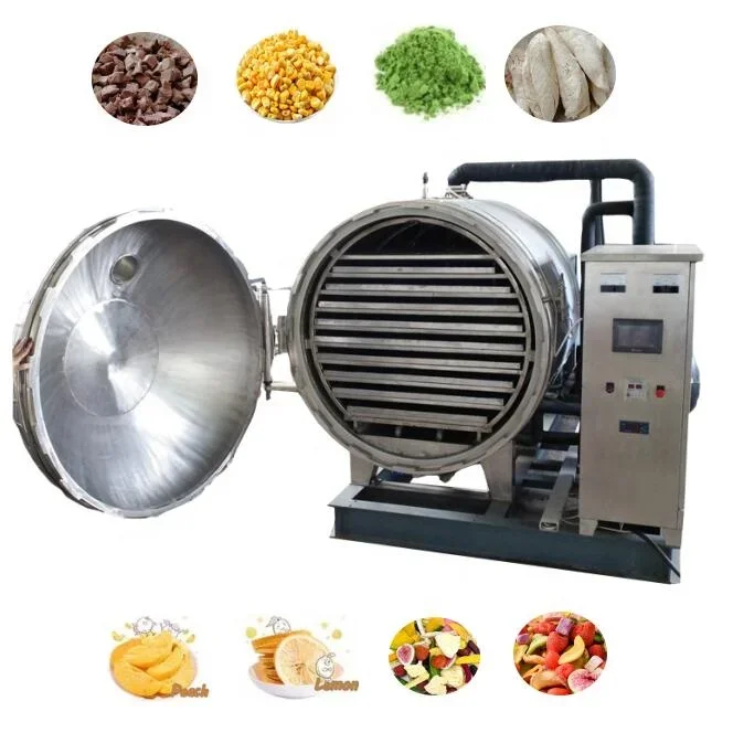 Candy Pilot Food  Dryer Meat Lyophilizer Dehydrator Machine PLC Commercial Industrial Compressed Vacuum Sweet 100kg 10m2