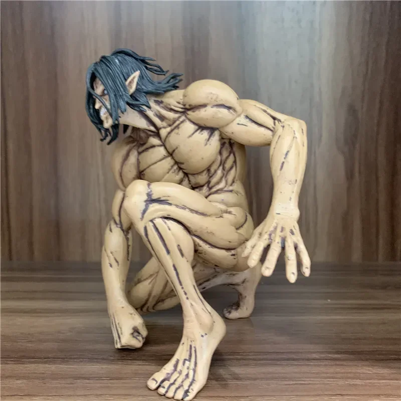 هجوم على تيتان إرين أنيمي العضلات الوحش القرفصاء القتال فير. شخصية عمل إرين جيانتزيشن PVC ، ليفي ميكاسا ، نموذج جمع لعبة