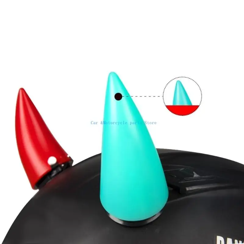 Y9UC Elektrische Fiets Motorhelm Cool Devil Ox Hoorn Decor Off Road Hoofddeksels Duivel