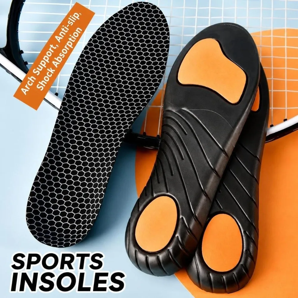 Anti-odor Arch Support Insoles Trim to Fit Shock Absorbing Cushioning Shoe Inserts Sweat Absorbing Layered Cushioning