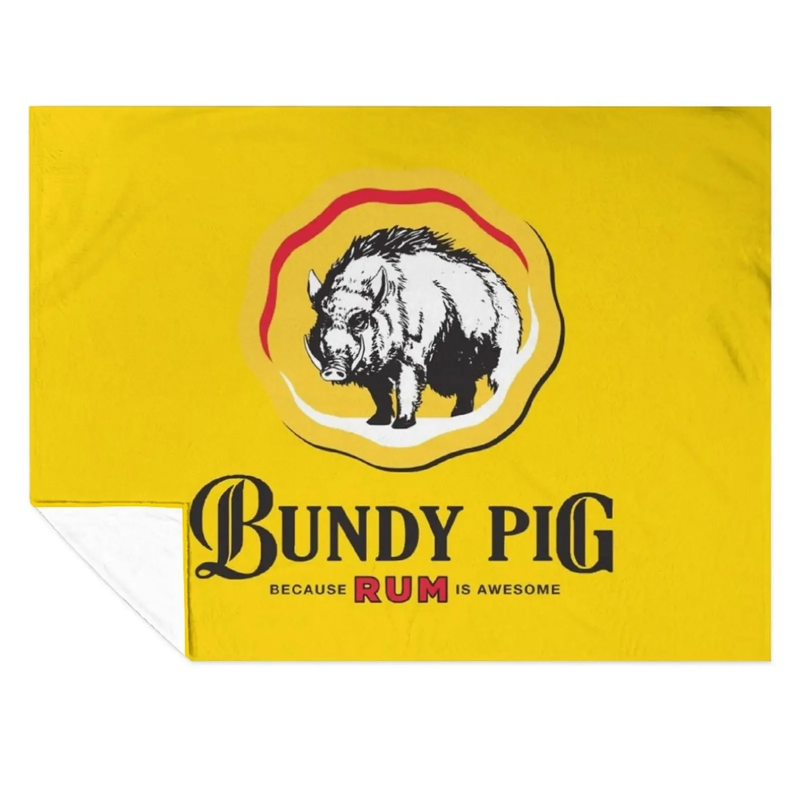 

Bundy Pig Boar (black text) Throw Blanket Cute Plaid Blankets For Baby blankets and throws Warm Blankets