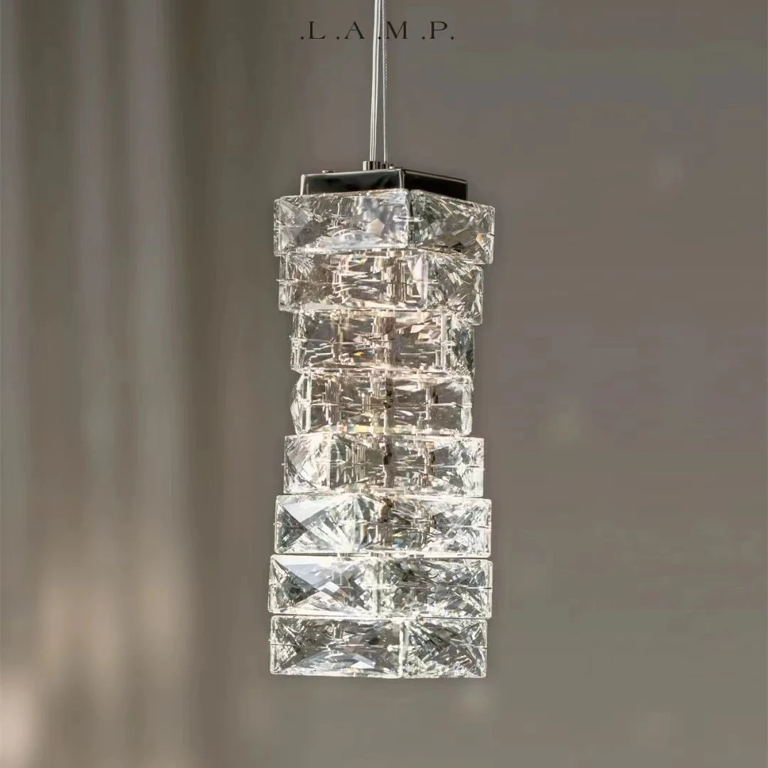 

YEBMLP Transparent Crystal Art Pendant Lamp Luxurious High-end Hanging Light Indoor Decor Shining Lamp Parlor Bedside Droplights