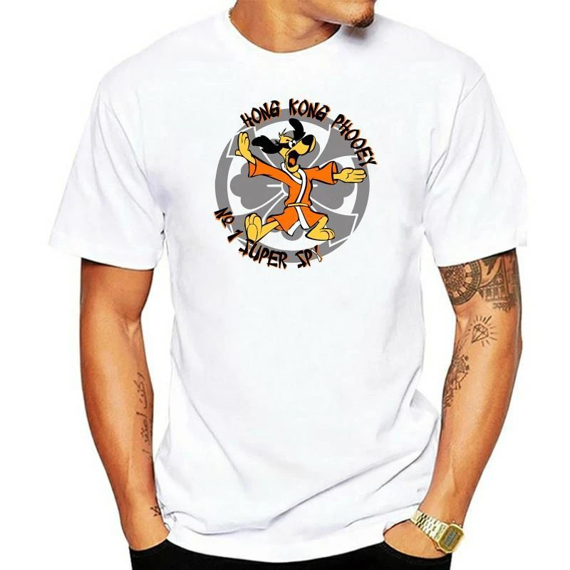 

Humor brand tee-shirt Men's Hong Phooey Kong Print Fashion Novelty Short Sleeve Men's Casual Top MAN T-SHIRTS New Arrival Summer