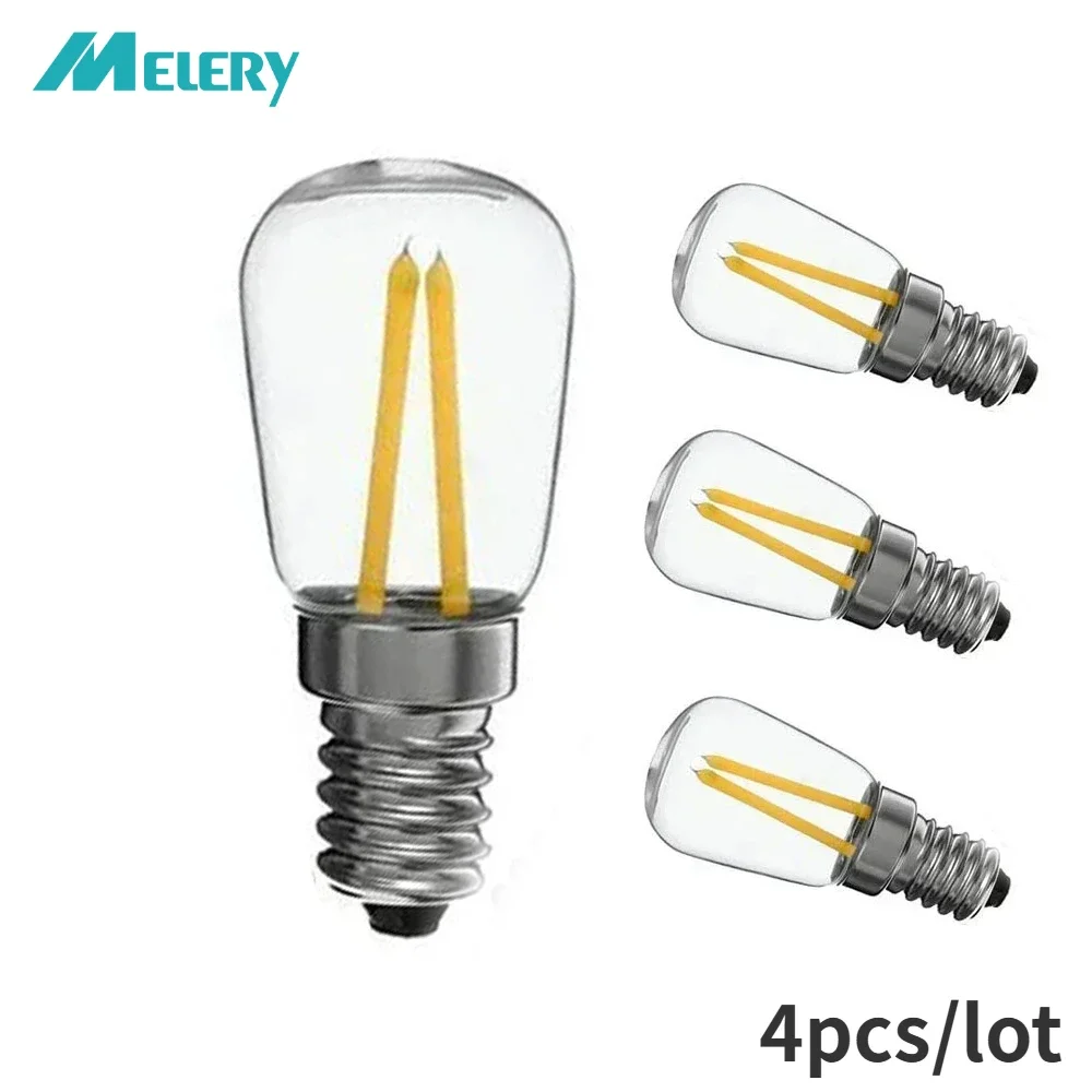 Melery E12 Led Bulb 2W Equivalent 25W Refriger Lamp Warm White 3000K Daylight 5700K Edsion Screw Light 220V Home Lighting 4Pack