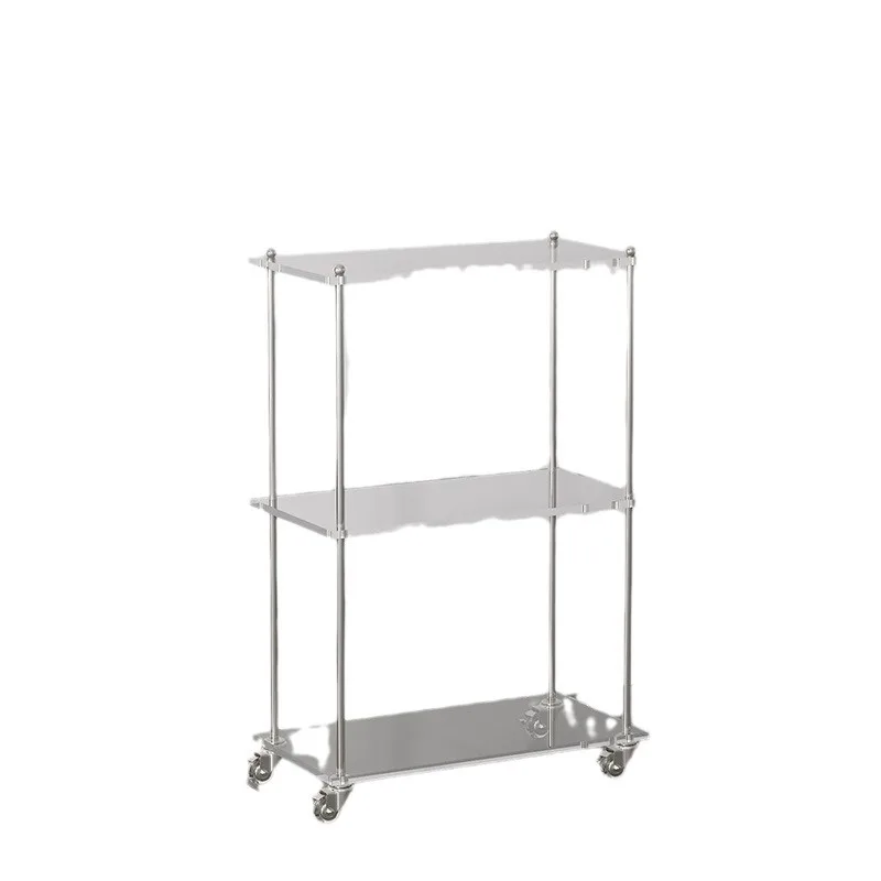 

Medieval acrylic mobile trolley simple bedside table sofa side few ins rack