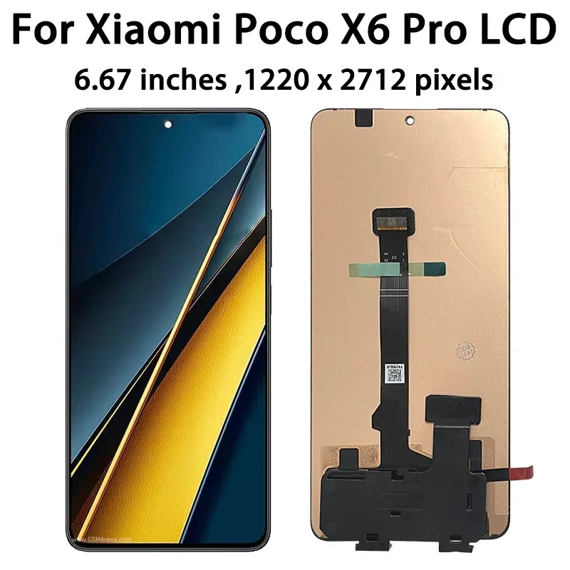 Pantalla AMOLED PocoX6 23122PCD1G de 6,67 pulgadas para Xiaomi Poco X6 Pro 2311DRK48G pantalla Lcd montaje de digitalizador con pantalla táctil