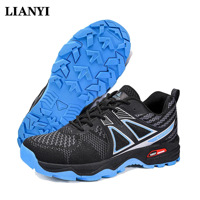 

LIANYI мужская походная обувь для бездорожья, уличная велосипедная обувь для альпинизма, дышащая легкая спортивная обувь для бега, большие размеры 47 #