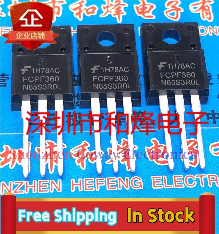 

10PCS-30PCS FCPF360N65S3R0L TO-220F MOS 650V 10A In Stock Fast Shipping