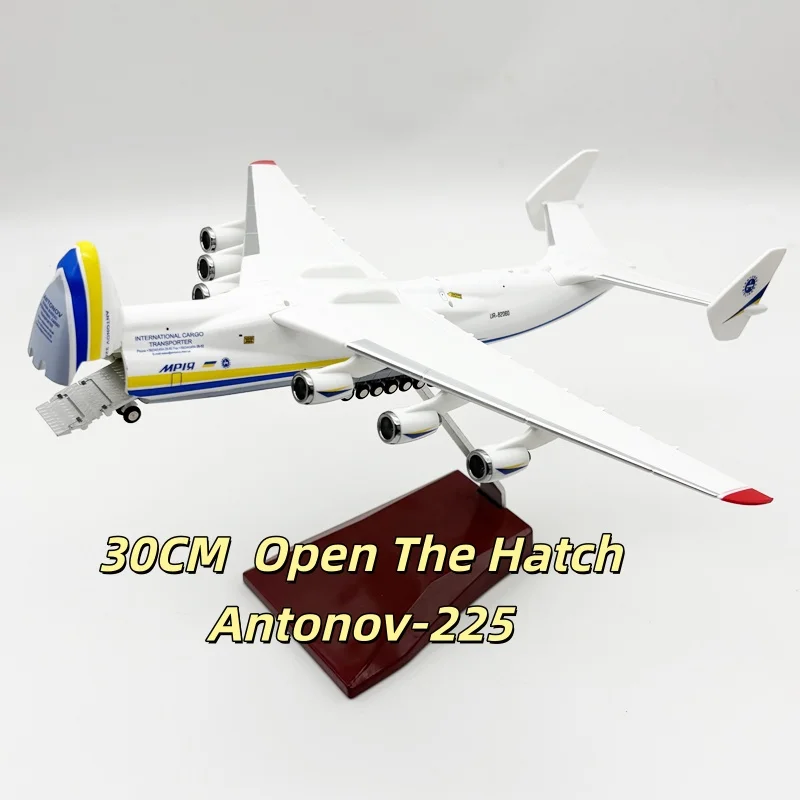 

30CM Scale Aircraft Open The Hatch Antonov-225 Mriya Transport Miniature Airplane Toy Model Ornament Resin Model Airplanes