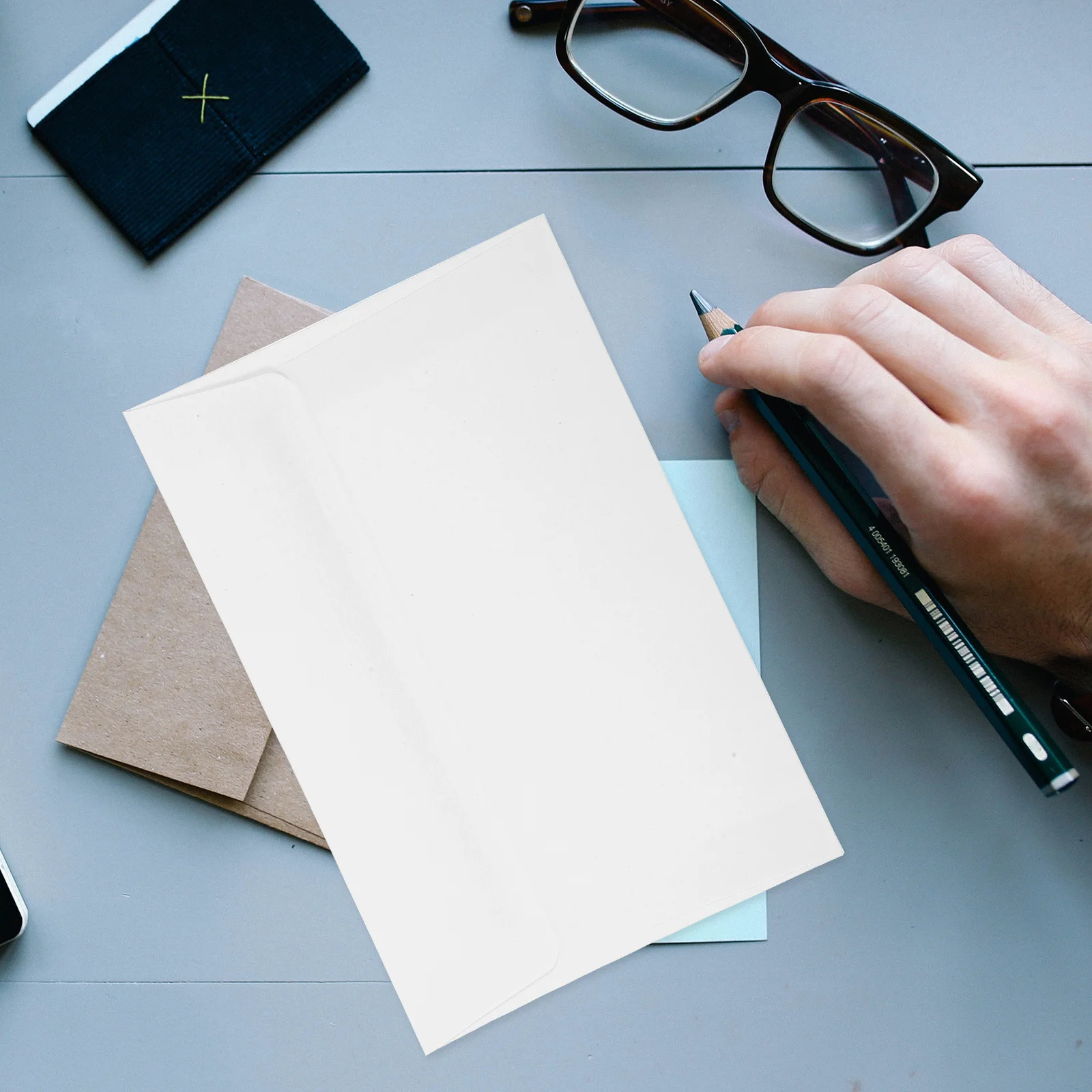 

50pcs A4 Invitation Envelopes Self Seal Wedding Greeting Cards Blank Printable Back Adhesive Brown Beige Each