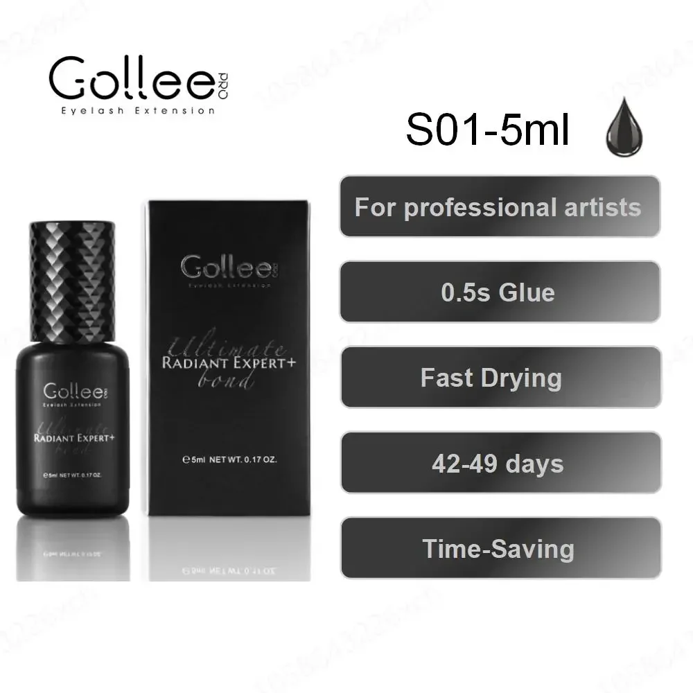 3pcs Gollee 0.5s Fast Drying S01 Lash Glue Waterproof For Eyelash Extensions Professional Eyelash Artists Salon Party Making Up