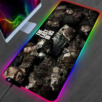 Game The Lasts Of Us LED Gaming Mousepads Large Desk Mat PC Gamer RGB Mouse Pad Luminous XXL Mice Mats With Backlight