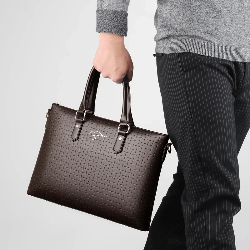 Documents men's handbag wallet Brand Briefcases For Men Leather Executive Business Office 15.6 Inch Laptop Portfolio Large Bag
