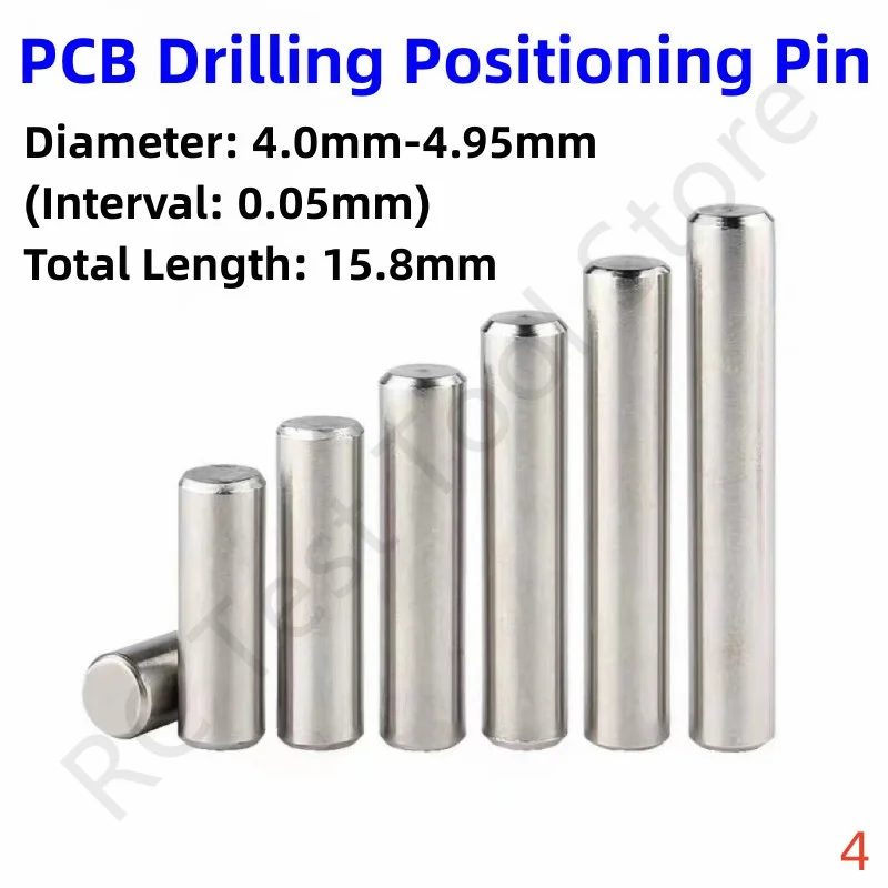 PCB Fixture Positioning Pin Length 15.8mm 4.0-4.95mm StainlessSteel Hardware Tool Cylindrical Dowel Pin Metal Processing Parts