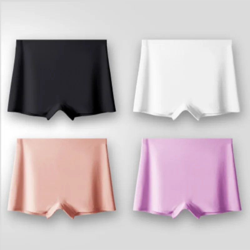 Panties for Women Ice Silk Underpants Soft Female Underwear Cozy Shorts Under The Skirt Large Size Boxer Women Thin Woman Boxers