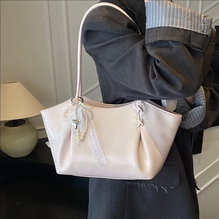 

2025 Новая мягкая повседневная сумка-тоут большой вместимости для женщин, сумка через плечо, роскошная дизайнерская сумка для путешествий, многофункциональная